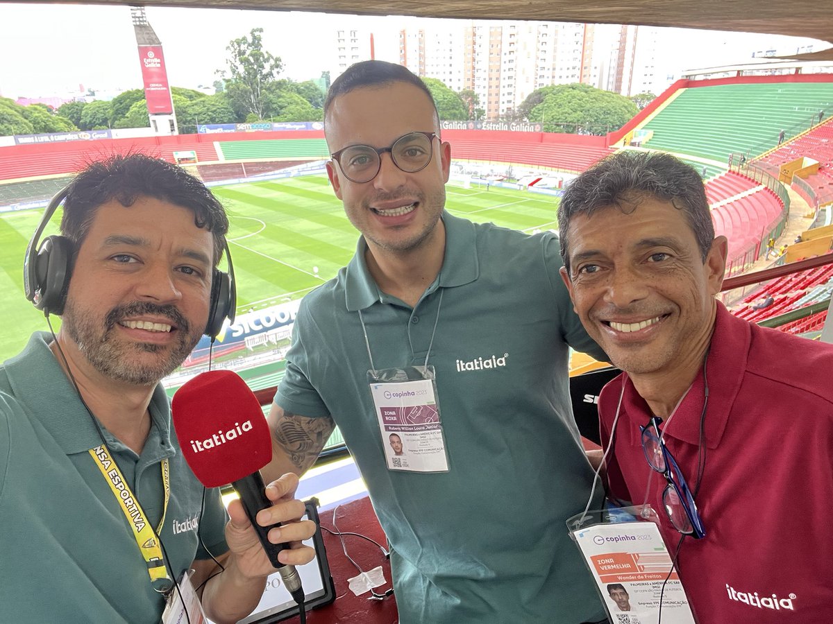 Já no palco dos sonhos…,
No Canindé, onde as 15 hs transmitiremos <a href="/AmericaMG/">M</a> x <a href="/Palmeiras/">SE Palmeiras</a> na <a href="/itatiaia/">Itatiaia</a> na grande final da <a href="/Copinha/">Copinha</a> <a href="/rubenswlj/">Rubens Júnior</a> <a href="/emersonromano/">Emerson Romano</a> <a href="/adilsonmartinse/">Adilson Martins - VOLTO COM VC!</a> <a href="/itatiaia/">Itatiaia</a> 

#MarcouMarcou
#TRestrelaBet
#Itatiaia 
#America 
#Coelhaozinho