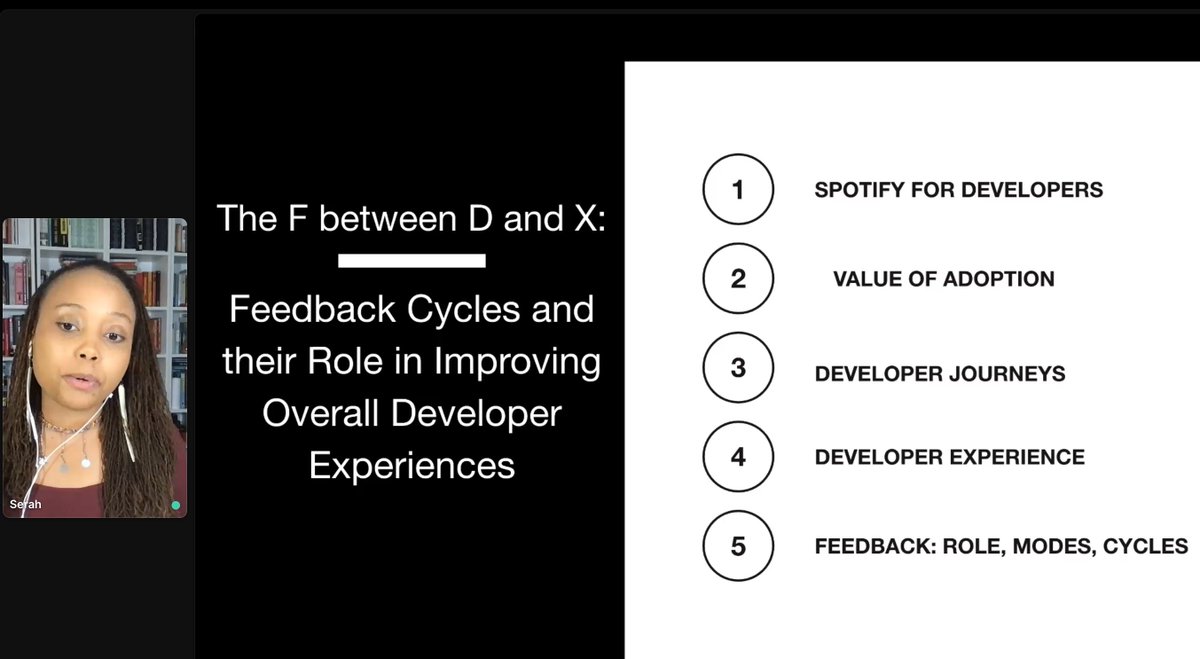 APItheDocs's tweet image. The first speaker tonight is @serahkiburu from @spotify who talks about "Feedback cycles and their role in improving overall developer experiences" #APItheDocsVirtual #DeveloperSuccess #DeveloperExperience