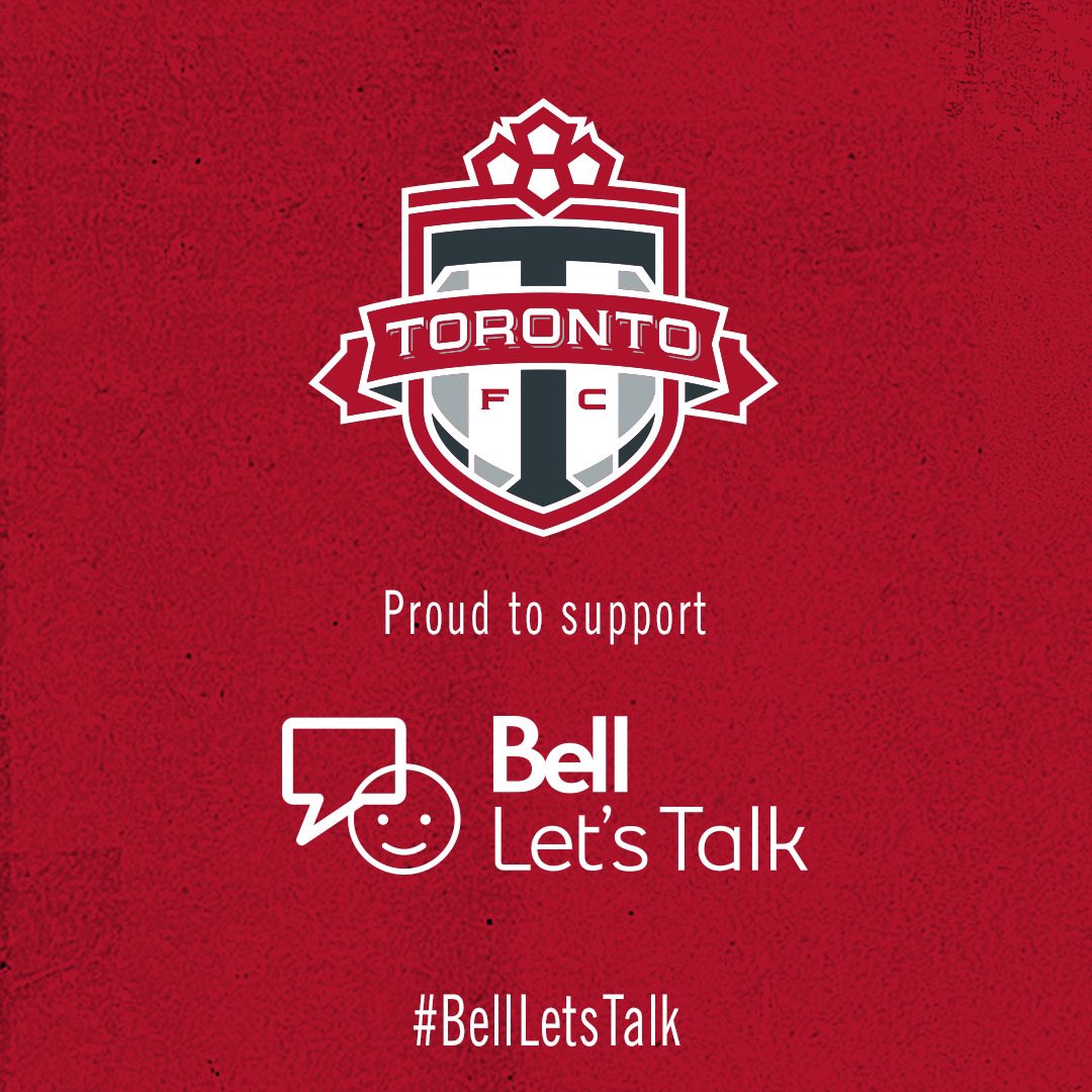 TorontoFC's tweet photo. We can all make a difference. 

Today is Bell Let’s Talk Day, let’s create positive change.

#BellLetsTalk | #TFCLive https://t.co/ltjuGjUa0F