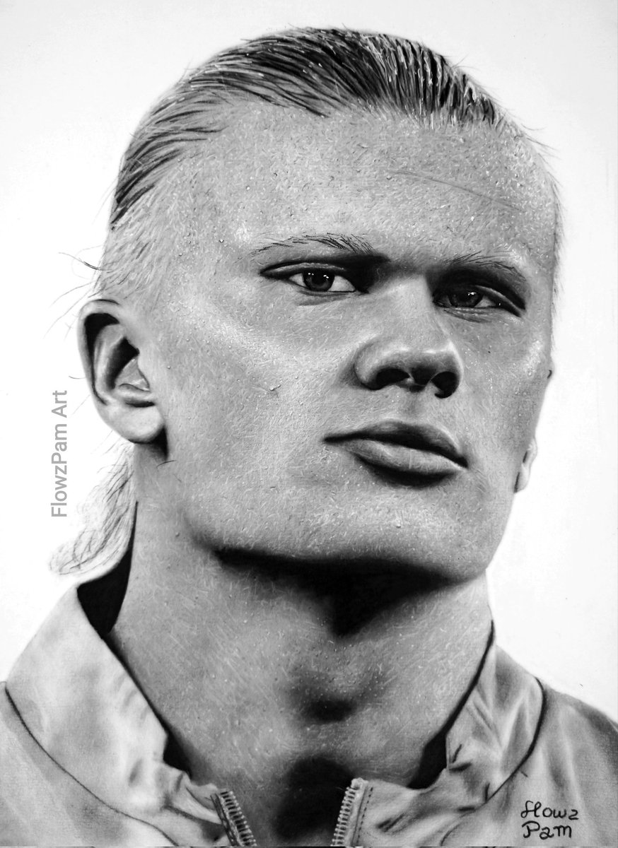 flowzpam's tweet photo. Hello Twitter, I made a pencil drawing of Erling Haaland. Help me get him to see this with your retweets and tags🙏
Don't skip, dash my art 1 retweet abeg☝️🙏♥️ @erling @ManCity https://t.co/yUwdGZFUxX