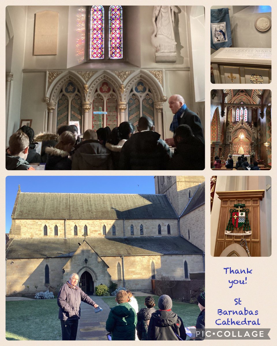Stteresas_ng8's tweet photo. Year 5 have enjoyed learning about the Diocese of Nottingham and St Barnabas Cathedral for their RE topic ‘Mission’. A huge thank you to @NottsDiocese @NottmCathedral for letting us visit, and to our excellent guides for sharing their wealth of knowledge. https://t.co/4Bg1dmkSeT