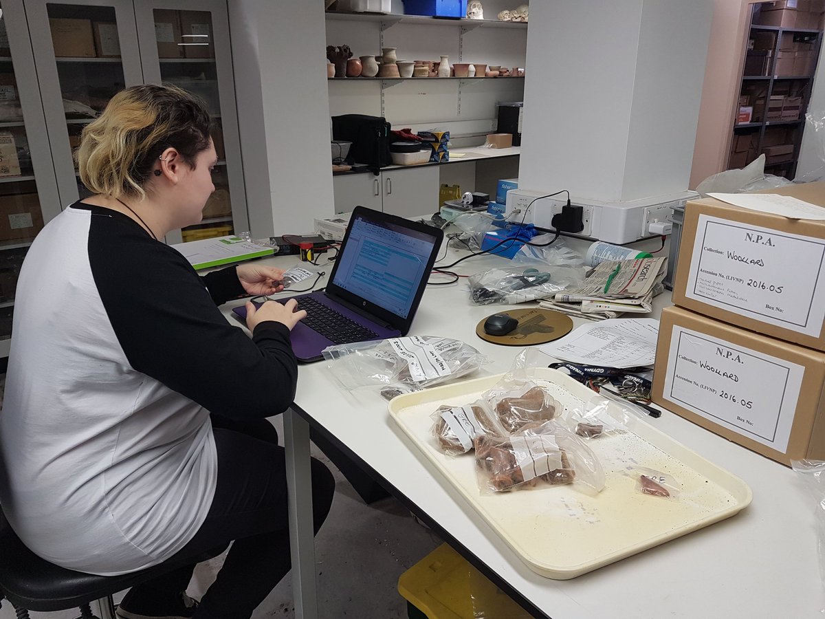 pipearchive's tweet image. Last week's pipes from #Norfolk bagged and labelled. Now on to the associated pottery - we're not just about #claypipes