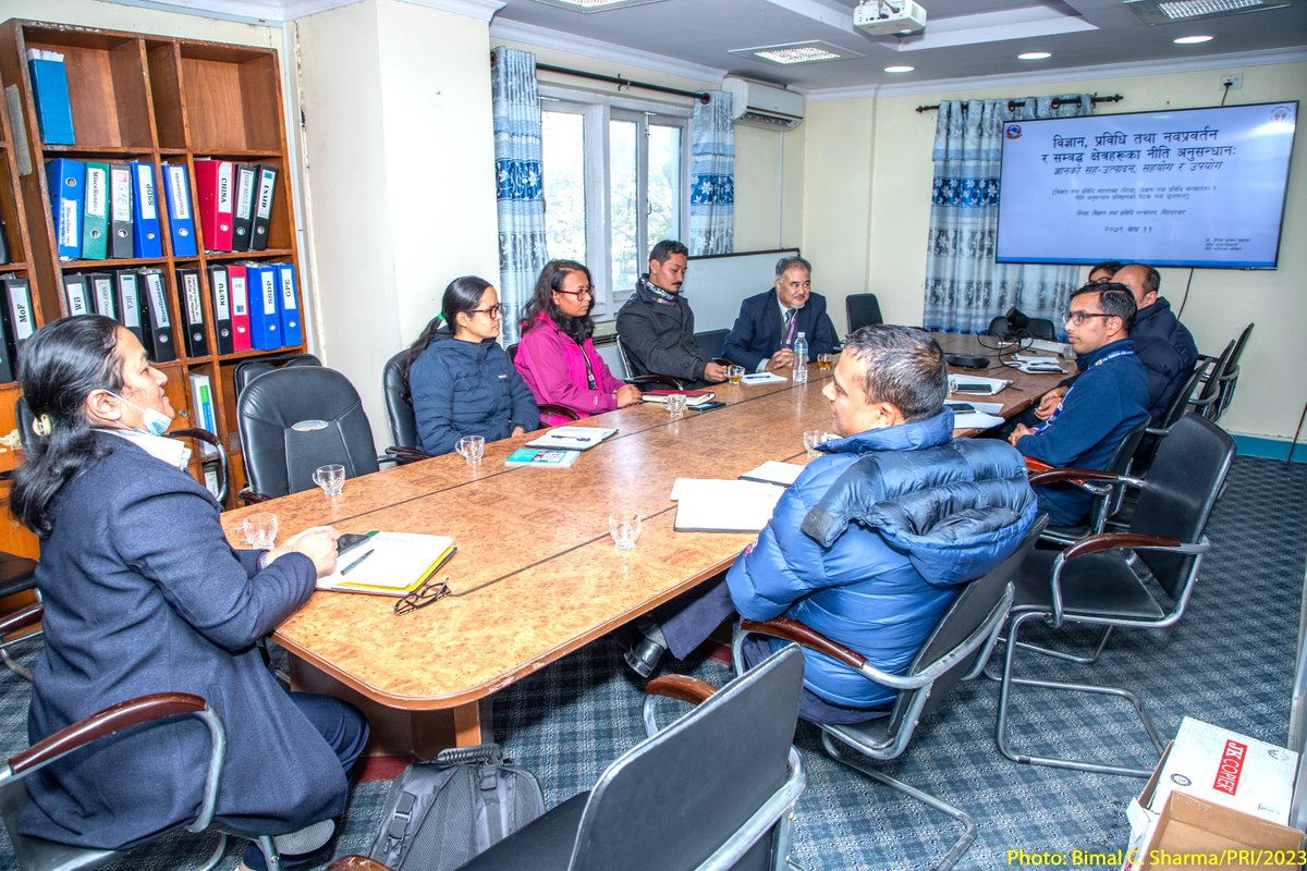 Dr_DKhadka's tweet image. आज शिक्षा विज्ञान तथा प्रविधि मन्त्रालयमा । नीति ज्ञानको सह-उत्पादन, सहयोग र उपयोगको बृहत् ढाँचाभित्र "विज्ञान, प्रविधि र नवप्रवर्तन रणनीतिक कार्ययोजना २०७७" को समीक्षा सम्बन्धमा सरसल्लाह र योजना बनाउन । #PRI #Policy #MOEST