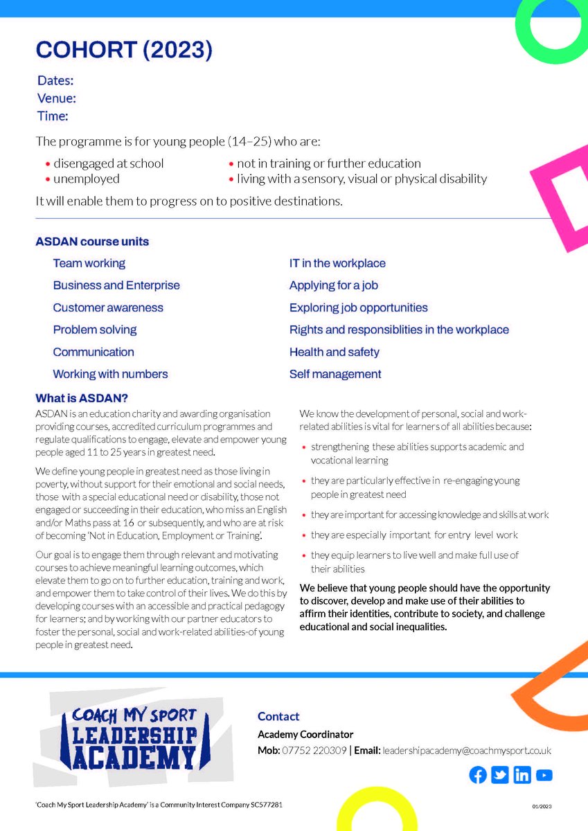 AcademyCms's tweet image. With the support of @StirlingCouncil we are also running classes at #CorntonCommunityCentre #RaplochCommunityCampus @ASDANeducation  #JustSupport #DaisyFirstAidStirling