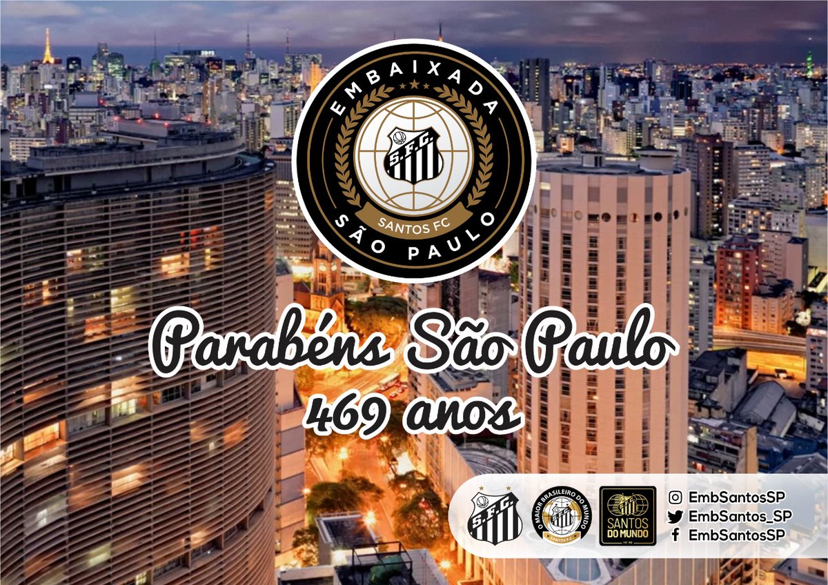 EmbSantos_SP's tweet photo. Feliz aniversário a maior capital do Brasil.
Vida longa a grande metrópole que acolhe tão bem nós Santistas.
O Santos é a nossa vida.
🤍🖤🤜🏻💪🏻🙏🏻🦈🐋🐳🤴🏿🏳️🏴
#SantosDoMundo #santosfc #sfc #OMaiorBrasileiroDoMundo #EmbSantosSP #sóciorei #aniversariodesp #469anos https://t.co/TiZbupZCQP