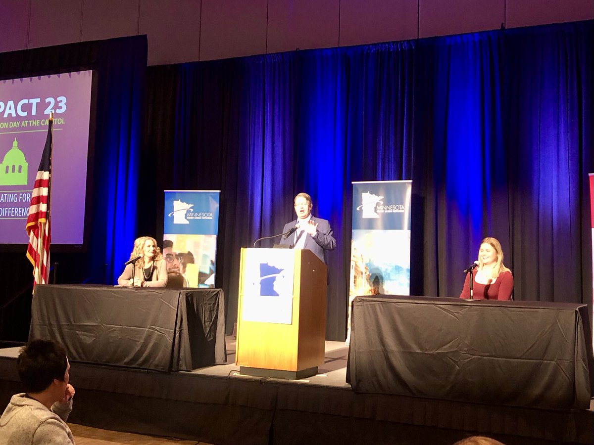 Thank you political reporters ⁦<a href="/mlahammer/">Mary Lahammer</a>⁩ &amp; ⁦<a href="/CaroRCummings/">Caroline Cummings</a>⁩ for joining ⁦<a href="/bloisolson/">Blois Olson</a>⁩ &amp; ⁦<a href="/mncreditunions/">Minnesota's Credit Unions</a>⁩ for #CUImpact23