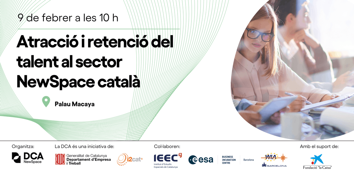 IEEC_space's tweet photo. L'#IEEC col·labora en la jornada “Atracció i retenció del #talent al sector #NewSpace català” que organitza la @dca_cat el pròxim 9 de febrer!
🕙 De 10 h a 12 h
📍 Palau Macaya
Inscriu-t'hi a 👉🏽 https://t.co/TESpHkSUar https://t.co/srX27bXkY7