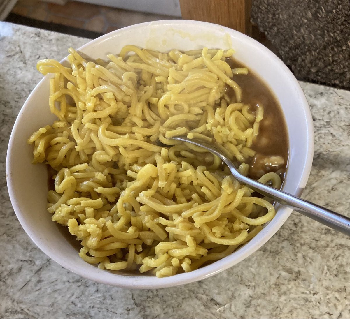 Using up leftovers - gravy, mashed potatoes and noodles #GreatBritishFood