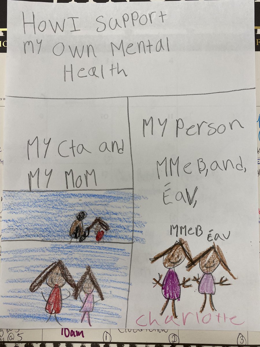 Let's talk! Today we continued our discussion about mental health. We came up with activities that help us slow down and that make us happy. <a href="/GoodfellowPS/">Goodfellow P.S.</a> #BellLetsTalk
