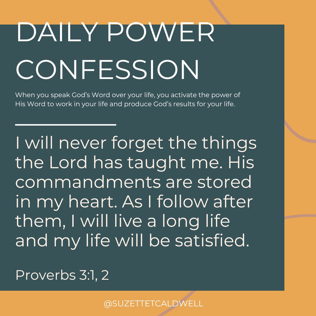 #DailyPowerConfession
.
Speak God's word over your life.
.
#KeepPraying #Pray #Prayer #SuzetteTCaldwell #Kingdom #Scripture #Praying2Change #Jesus