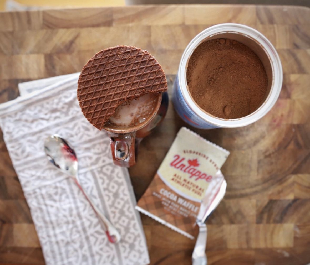 Hot diggity, it’s always hot cocoa season! Try a Cocoa Waffle paired with cocoa, coffee, a backcountry ski, or just a fine Wednesday afternoon. untapped.cc/product/cocoa-…