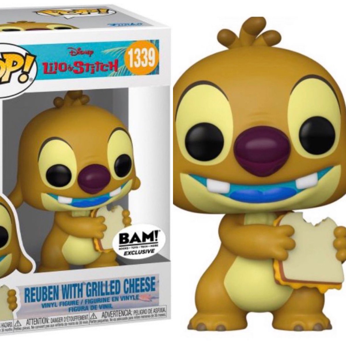 Funko Pop Disney Lilo & Stitch REUBEN WITH GRILL CHEESE Bam! Exclusive 1339  NEW