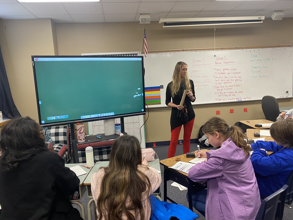 AshleyR_KISD's tweet photo. You guys!! 🤩 If you want to see an exemplar of @Catlin_Tucker station rotation model in action, go visit @J_Zahradnik @IndianSpringsMS!! Independent online station, offline collaborative station where students are answering student generated questions and a teacher small group! https://t.co/yCmB55DBUG