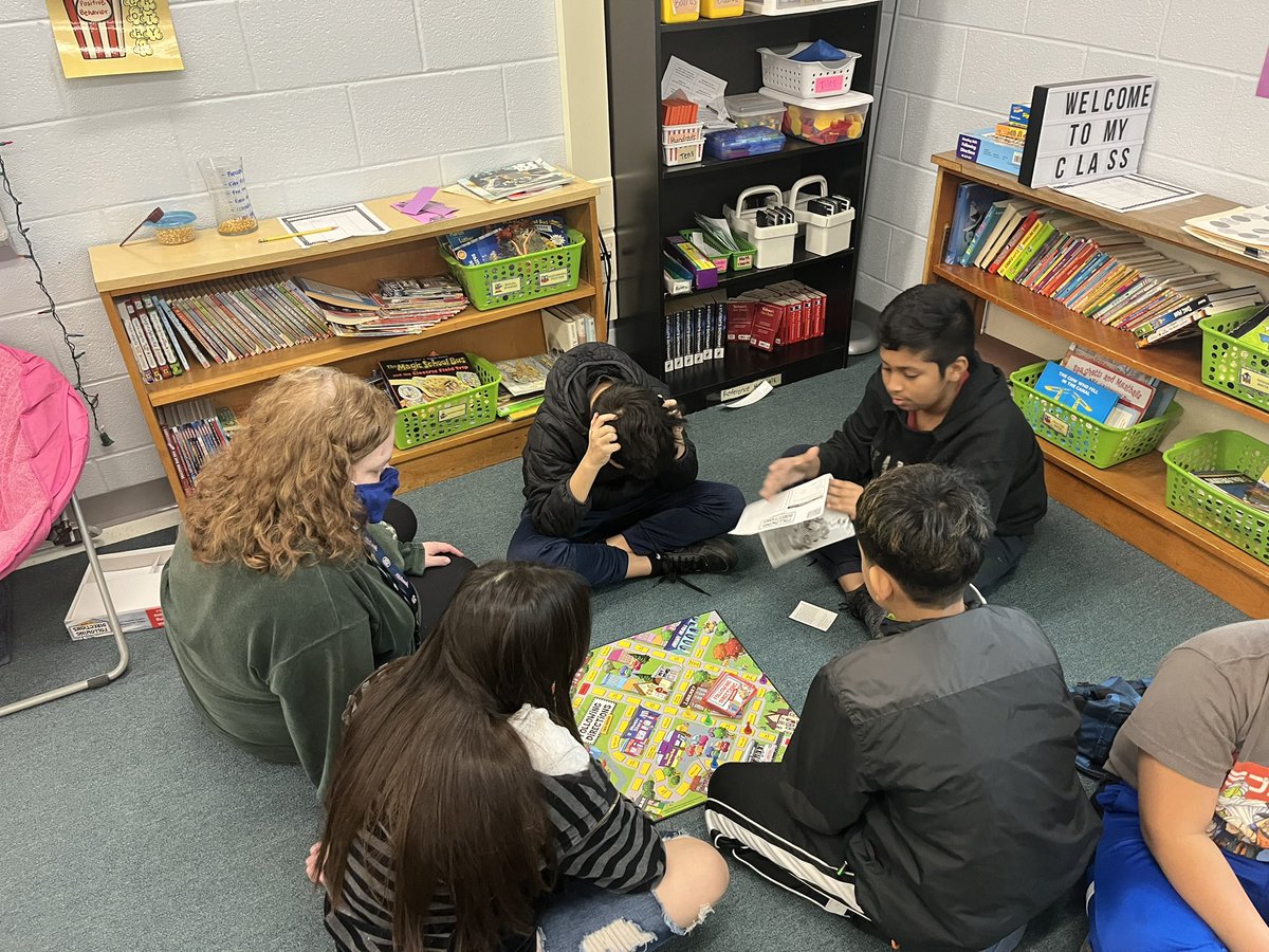 Ms_Hudgens6th's tweet photo. Reading board games on this rainy day @HyblaValley6th https://t.co/SQgyMRLD0R