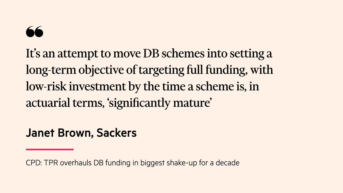 pensions_expert's tweet image. CPD: Stephanie Hawthorne explains the regulator’s proposed new defined benefit funding regime and what changes schemes and sponsors can expect - on.ft.com/404NMcw
@TPRgovuk 
@DWP 
@sackerspensions 
@FirstActuarial 
#definedbenefit  #DBfundingcode