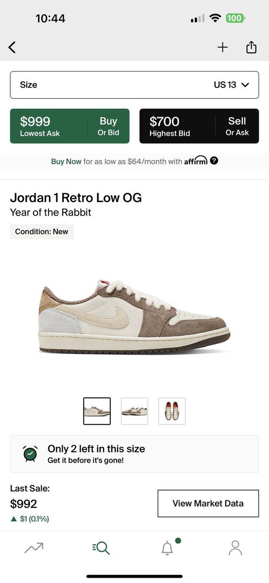 I’m honestly starting to think the Year of the Rabbit Jordan 1 low isn’t even real, I’ve bought 7 pairs now on Apps and every single one has gotten canceled for Failure to ship 🤣 who has this shoe in size 13 please hit the dms.