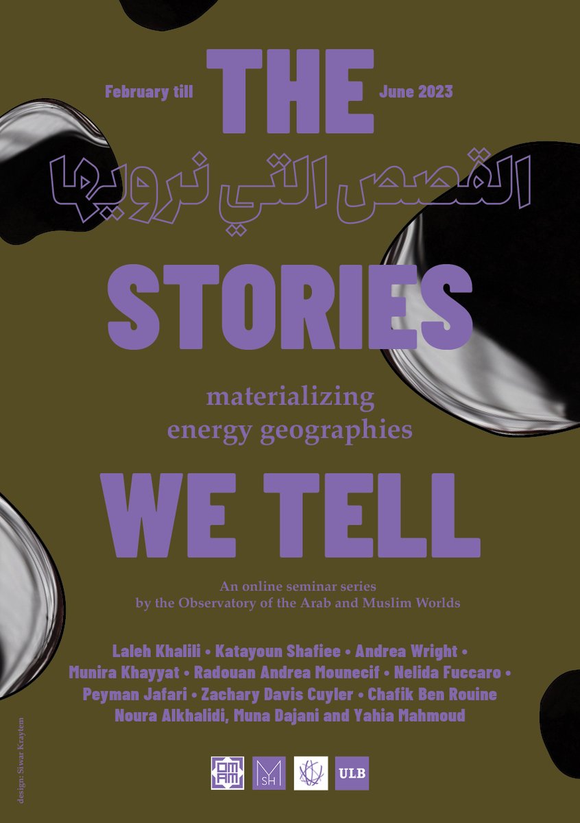 omam (@omamulb) on Twitter photo Really excited to share with you all the new program for the stories we tell online seminar series. We have a wonderful line up of speakers to discuss work on materialising energy geographies
Register bit.ly/3ZWy57v
Full program bit.ly/3XRoRqY Really excited to share with you all the new program for the stories we tell online seminar series. We have a wonderful line up of speakers to discuss work on materialising energy geographies
Register bit.ly/3ZWy57v
Full program bit.ly/3XRoRqY