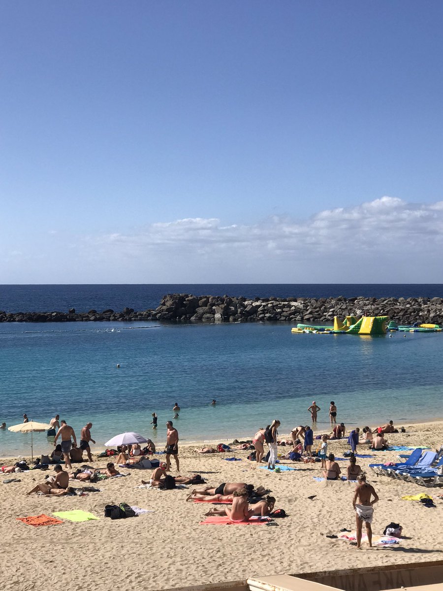 Amadores beach. Last full day of ma week away. This wee ginger is freckled oot her nut 🌞