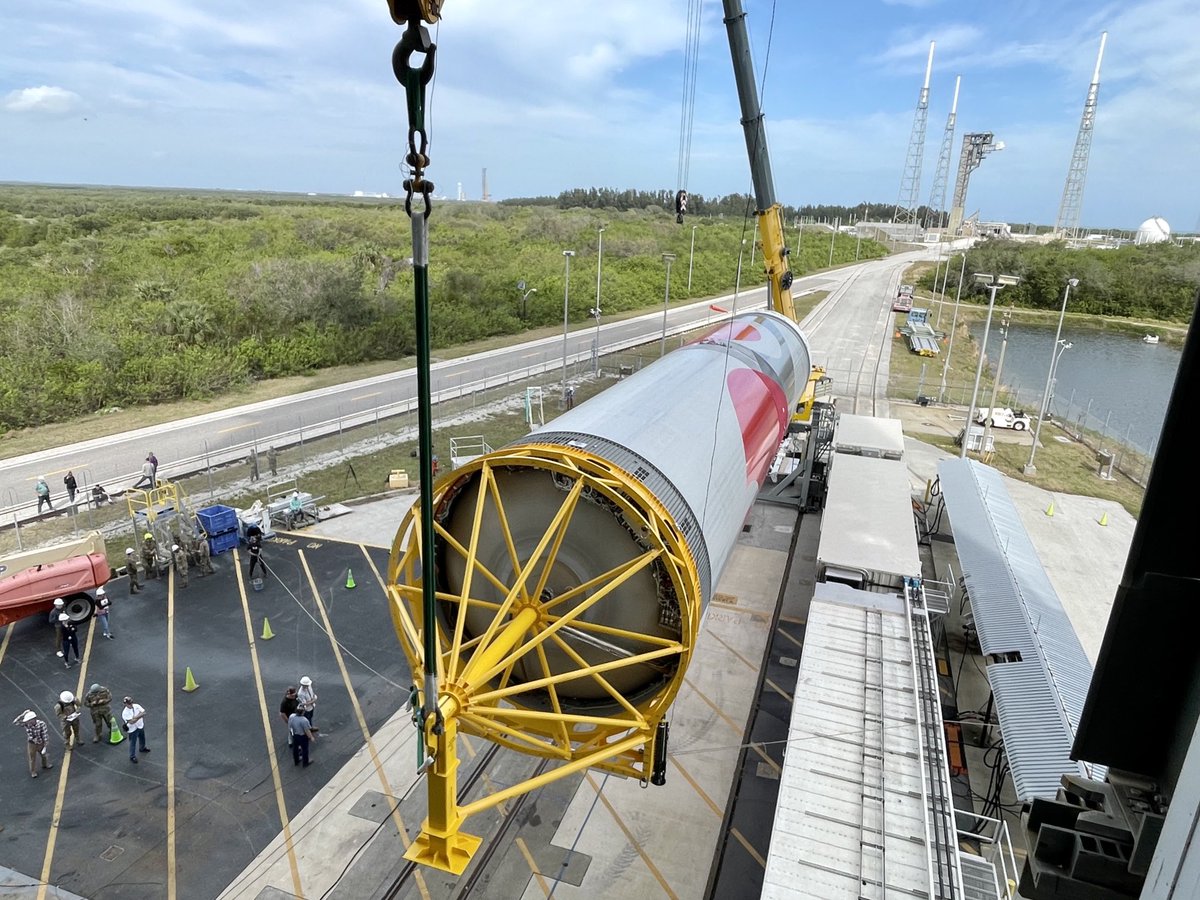 torybruno's tweet photo. I spy a #VulcanRocket booster going LVOS. #CountdowntoVulcan. https://t.co/CTAAx2JdJy