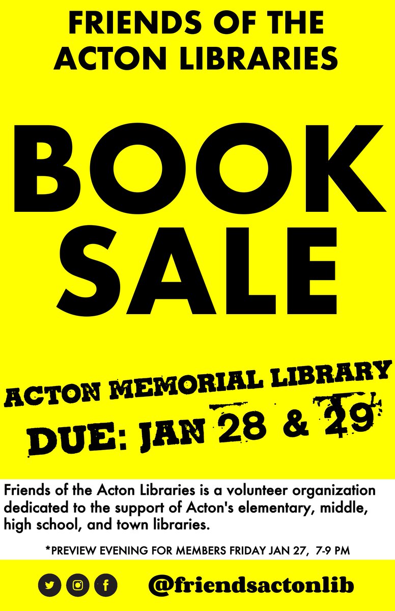 Book Sale this weekend.