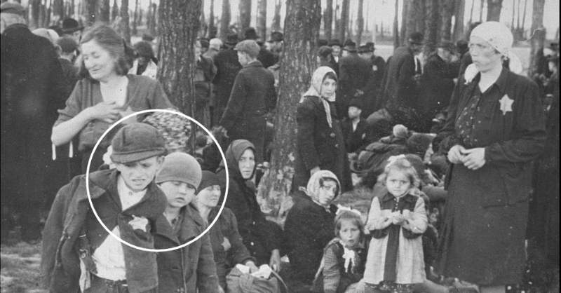HolocaustMuseum's tweet photo. This photo shows Reuven and Gershon Fogel before they were murdered at Auschwitz. #WeRemember them and the six million Jews murdered during the Holocaust. Join us on #HolocaustRemembranceDay, 1/27 at 9:30 am ET, to meet their sister, Irene Fogel Weiss, and learn how she survived.