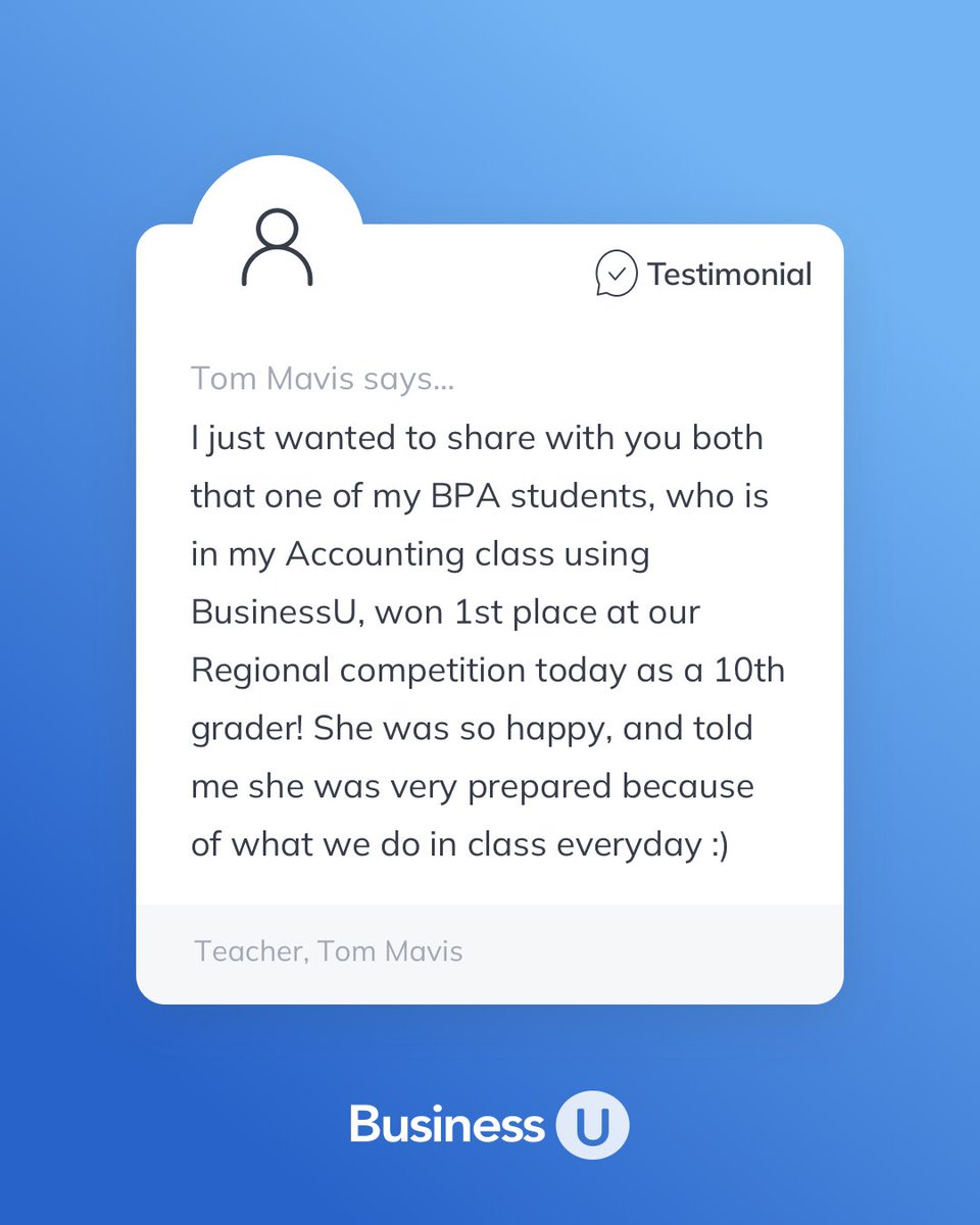 StukentCTE's tweet photo. It’s not just accounting, it’s the language of business. We are here to serve teachers, to help them inspire the next generation of businesspeople. Want to try our new accounting course in your classroom? Link in bio for a 30-day free trial.
.
.
.
#businessu #accountingcourse https://t.co/bE7iZXlTpR
