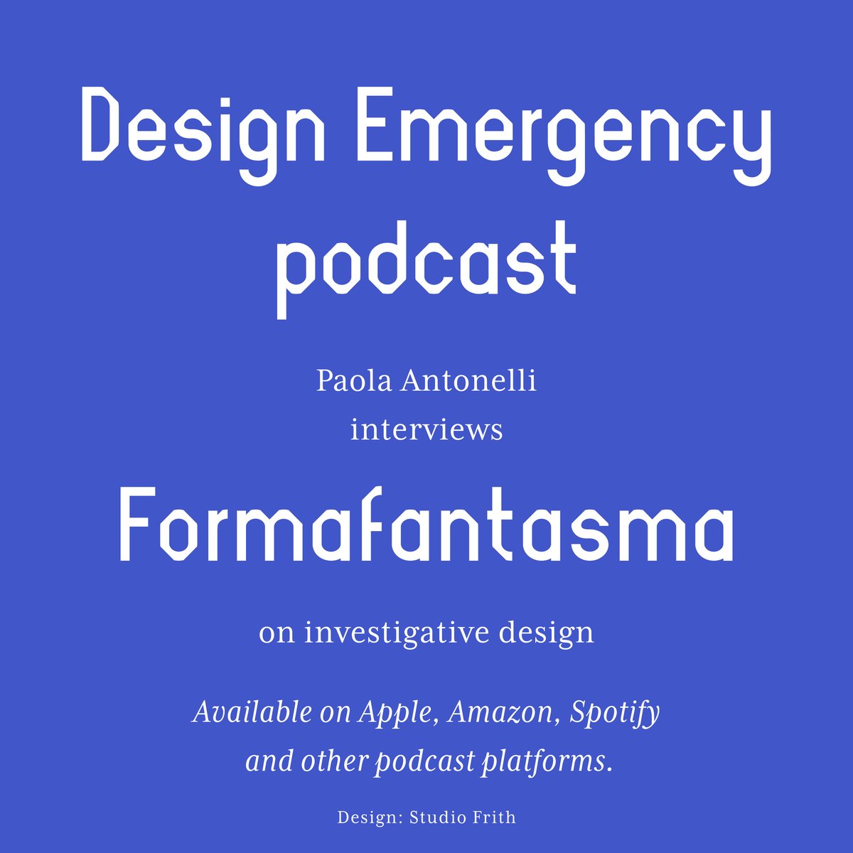 alicerawsthorn's tweet photo. NEW EPISODE 
DESIGN EMERGENCY PODCAST
Join us for the new episode of Design Emergency podcast in which @curiousoctopus talks to to Andrea Trimarchi and Simone Farresin of Formafantasma about their investigations into design's social and ecological impact.
https://t.co/go1Ev9hlDF https://t.co/XMuQUUpcTa
