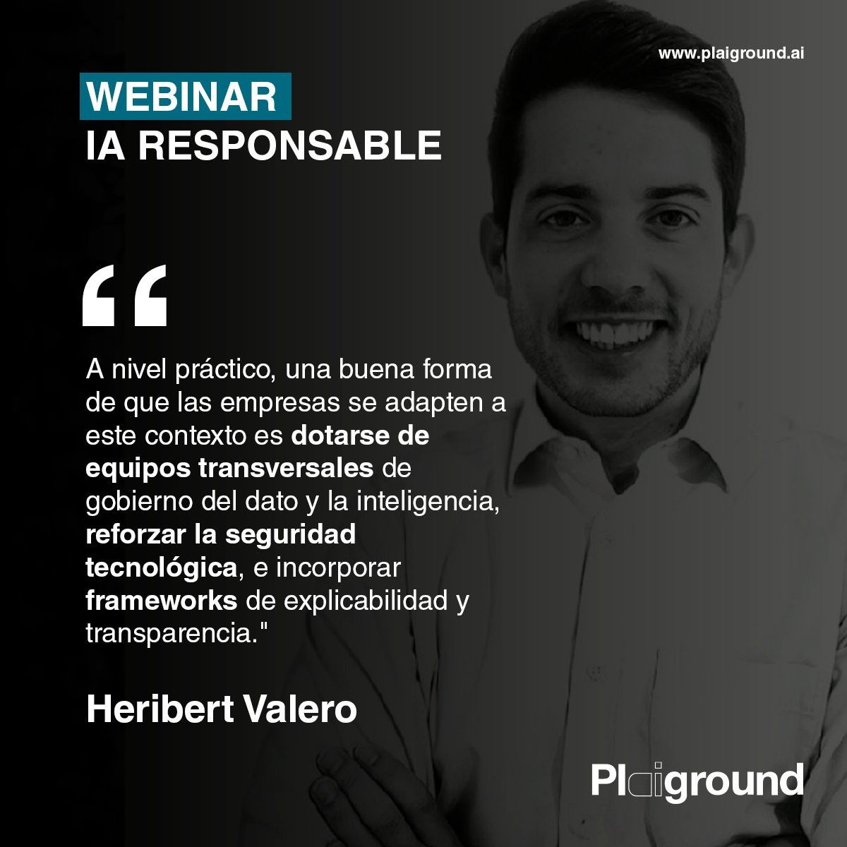 plaiground_ai's tweet photo. 💭 “A nivel práctico, una buena forma de que las empresas se adapten a este contexto es dotarse de “equipos transversales de gobierno del dato y la inteligencia, reforzar la seguridad tecnológica, e incorporar frameworks de explicabilidad y transparencia."" https://t.co/yIanM1Kb4j