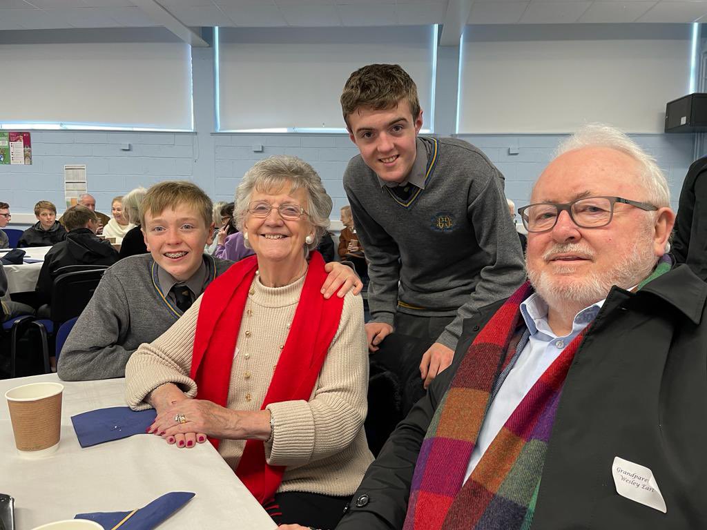 joannehayes79's tweet photo. Thank you @CollegeBenildus @DorothyPower4 @Nibhriain53 for giving my parents and father-in-law such a warm welcome today at Grandparents’ Day. They’d a great time and were full of praise for the very well-mannered TY students too. https://t.co/Nxsc3Da87u