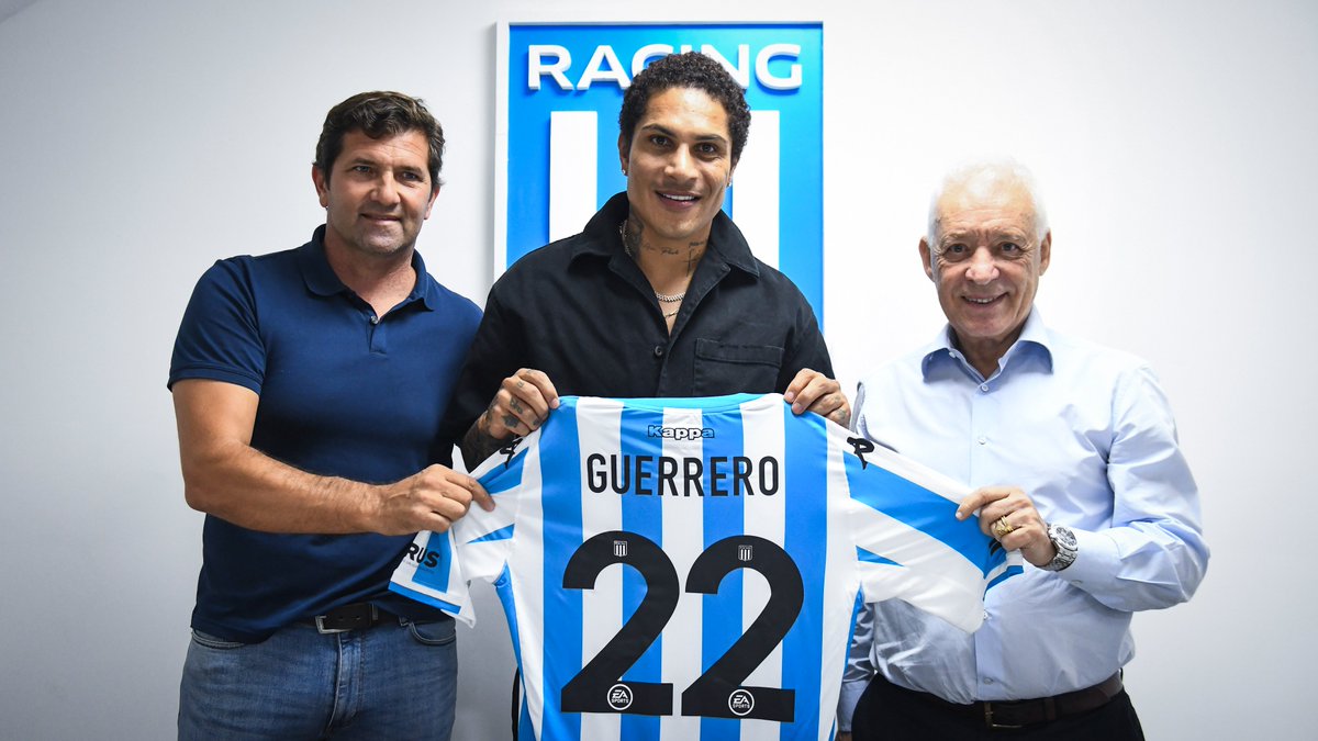 ¡Bienvenido a Racing! 💙

Paolo Guerrero firmó su contrato, que se extenderá hasta diciembre de 2023 🖋️
Llevará el dorsal 2️⃣2️⃣