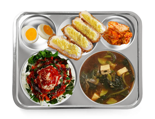 hyun9TT's tweet photo. 230127(금) 중식 #원위 #강현 

참치야채비빔밥
시금치된장국
고구마치즈돈가스
���은계란
배추김치 https://t.co/FukQlChg7P
