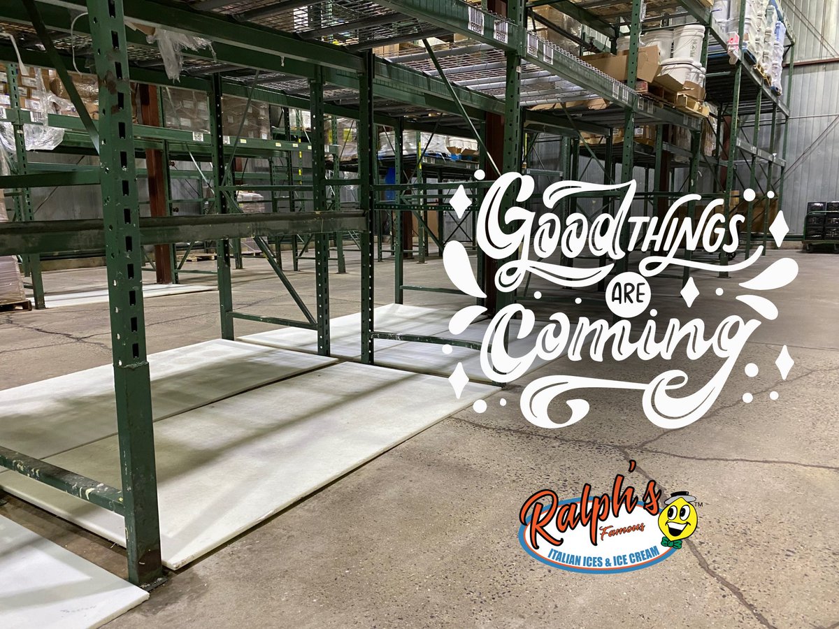 RalphsFamous's tweet photo. Gearing up for our 2023 season to begin!
We're starting production next week, and soon, this empty warehouse will be filled with your favorite Ralph's Ices and Ice Cream!
*** We'll post store opening dates as soon as we know. Stay tuned!
.
.
#ralphsices #springopening https://t.co/Ad69VFMKAN