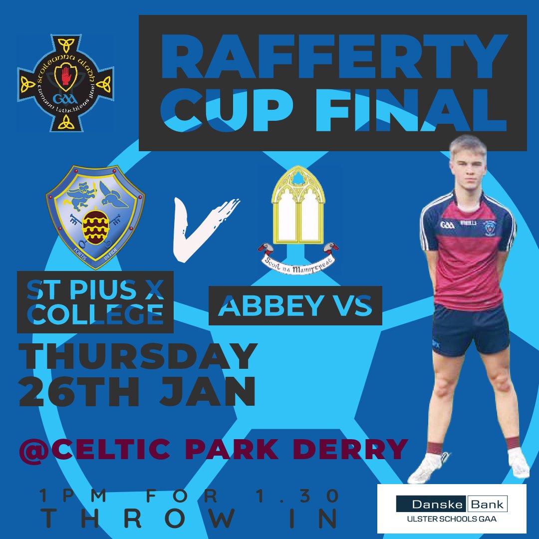 spxcollege's tweet photo. Good luck to our SPX squad who are in the Final tomorrow!
 👏⚽🍀🤞🏆
📌Supporters please remember it's non-uniform, warm clothing☔, no schoolbags, &amp; to bring lunch in a plastic bag.🤗
#PiusAbú #BigSPXSupport
@PrincipalPiusX
@SPXTEC
@spxks3
@spxks4 @spxpost16 @ulsterschools https://t.co/dD8Rd1Suwl