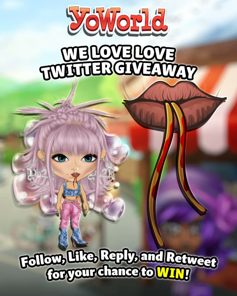 YoWorldGame's tweet photo. Hey YoFans!

Here at YoWorld we love love, and we want to know what you love about YoWorld!

▶️ Follow our page
▶️ Like this post
▶️ Drop a reply telling us what you love about YoWorld
▶️ Retweet the post

20 YoFans will win an EXCLUSIVE Slurping Spaghetti Lips Friday afternoon! https://t.co/5ELPmMWy5Q