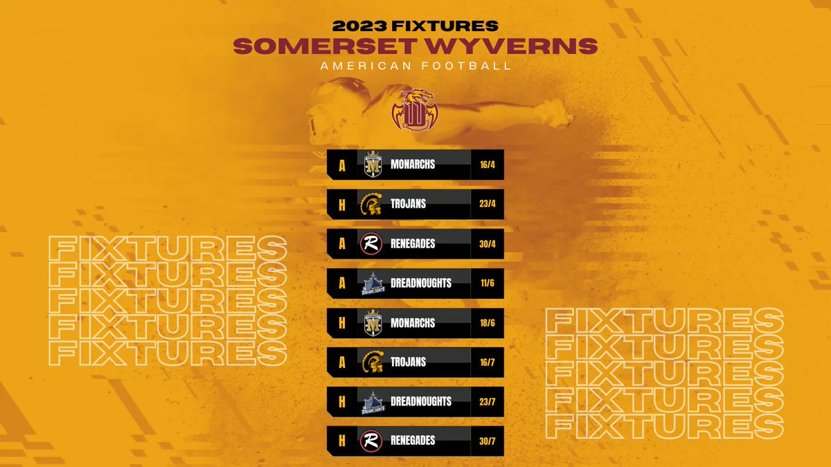 Save the date, change your plans, support the Wyverns!

🏈  Our 2023 schedule is live!

#JoinTheWyverns