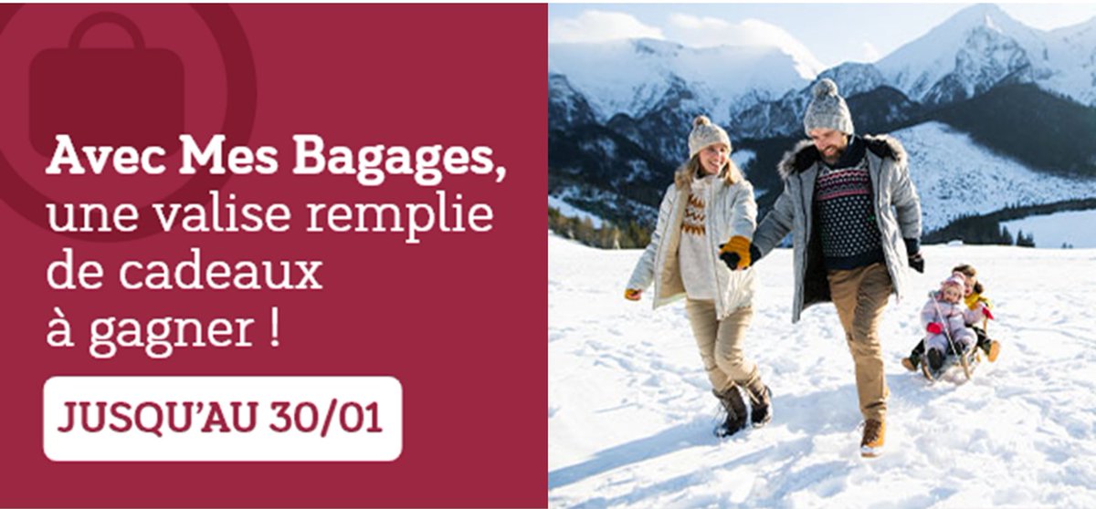 Plus que quelques jours pour profiter du jeu concours du service TGVInoui #mesbagages. Tentez de gagner une magnifique valise Delsey + un ipad :) Voyagez léger, le service #mesbagages s'occupe de tout et vous fait gagner des cadeaux ! mesbagages.sncf-connect.com/#/