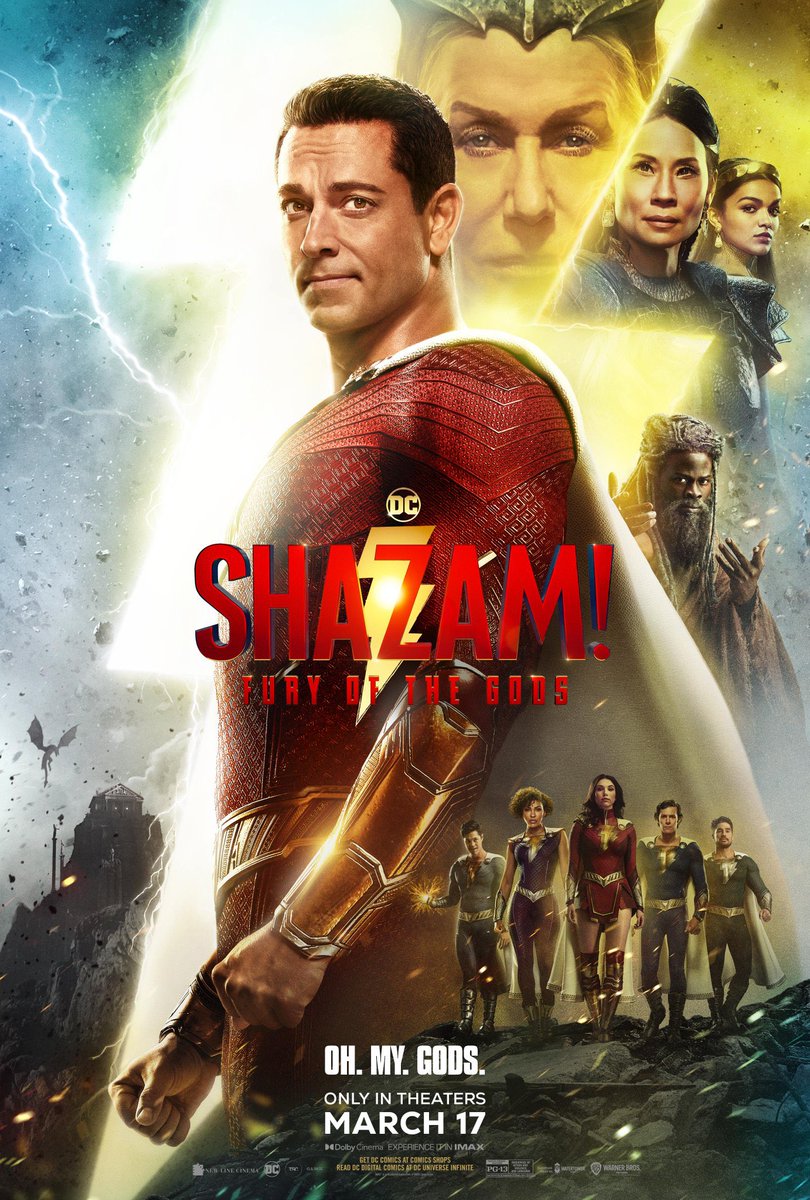 DiscussingFilm's tweet photo. New poster for ‘SHAZAM! FURY OF THE GODS’. https://t.co/AF0XWyuLWB