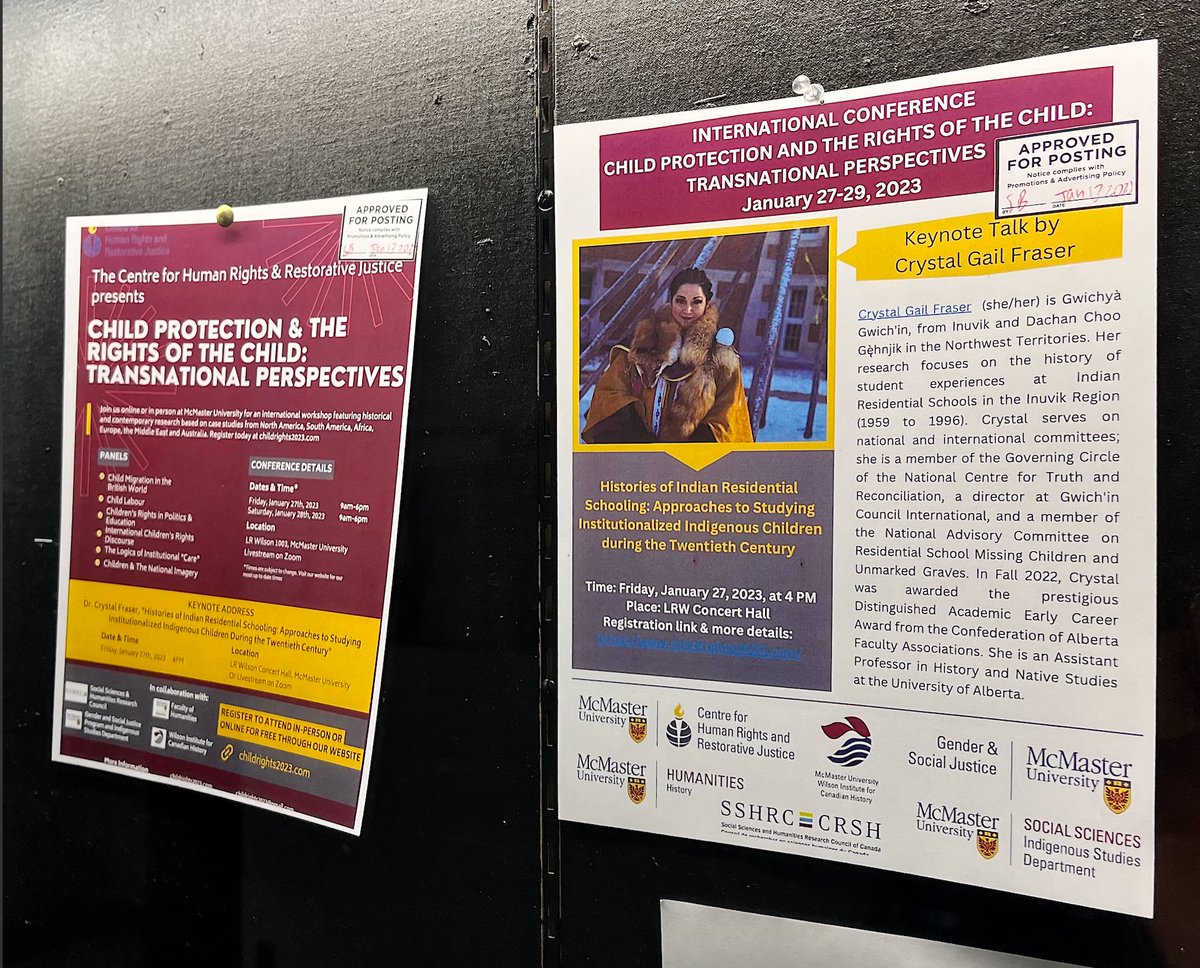 McMaster_CHRRJ's tweet photo. Happening this Week! The posters are placed all over campus!

Register today for the Child Protection and the Rights of the Child: Transnational Perspectives Conference. Visit https://t.co/ImF3cmDFiH
#childrights2023 https://t.co/MHO3MOY16Y