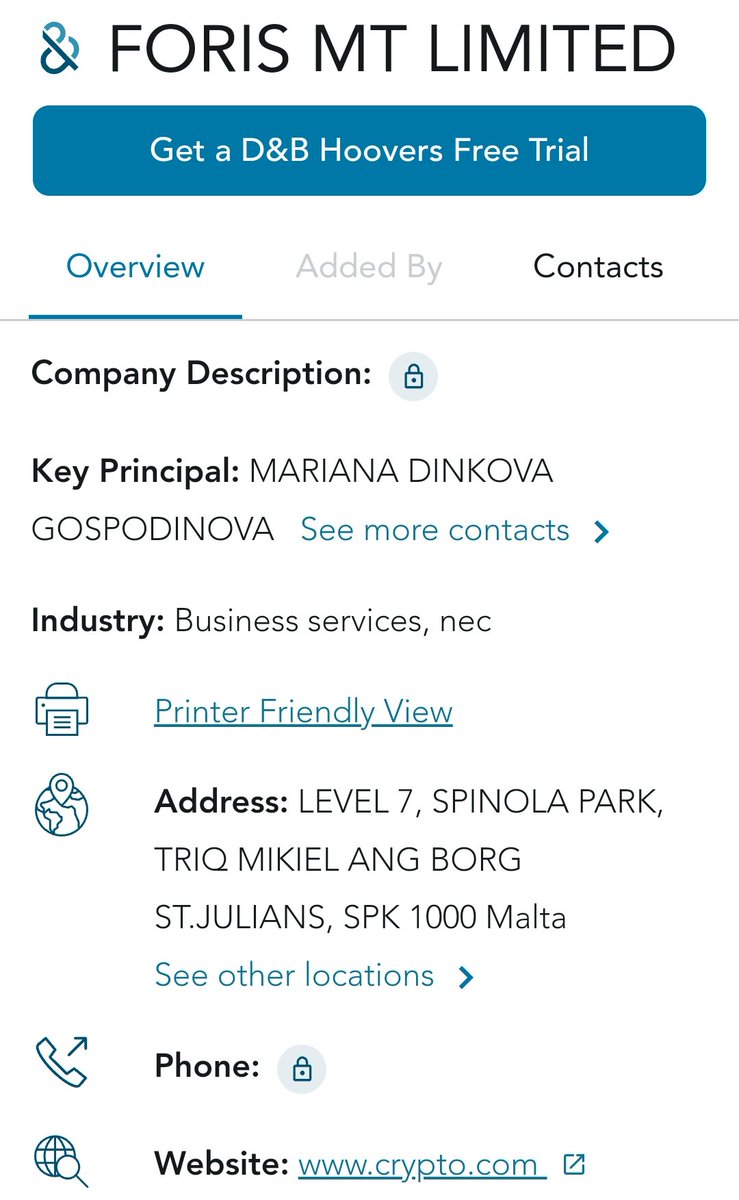 ParrotCapital's tweet photo. @3TUSDPonzi @MikeBurgersburg @otteroooo @Bitfinexed @intel_jakal So this Maltese "bank" and payment processor is actually just "#cryptocom" themselves.
There's no website for this outfit and the director is a staff member of #CDC.
#ForisMT #ForisMTLimited
This so-called "contracting entity" is no bank. WHERE'S THE REAL BANK ACCOUNT?
🚩 https://t.co/xEBUjF2I5k