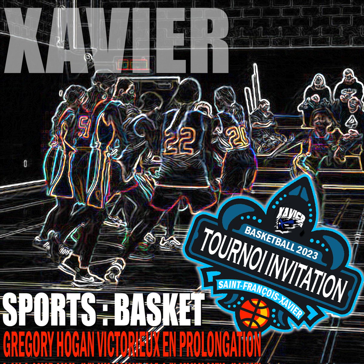 #xavSPORTS | #basket | Félicitations à Gregory Hogan, équipe championne de la première édition du Tournoi Invitation des Chevaliers. Nos filles et M. Ingles ont terminé avec une belle fiche de 2-1-1. Merci à tous ceux qui ont assuré le bon déroulement du tournoi.