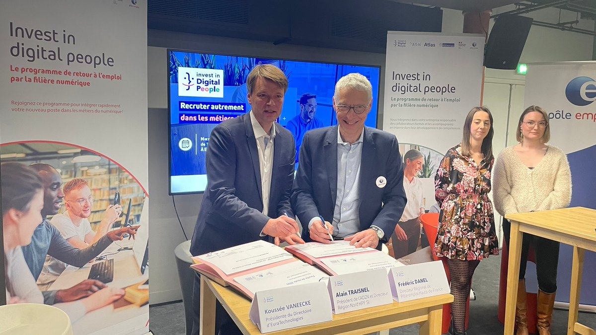 [#TousMobilisés]🎙️"Signature de la feuille de route 2023: un engagement fort ! Derrière les chiffres, il a des destins individuels ! Si on vous a sélectionné dans le dispositif c’est pour que vous soyez à l’emploi au plus vite !" Alain Traisnel, président de l'<a href="/Asso_AD2N/">Association AD2N</a>