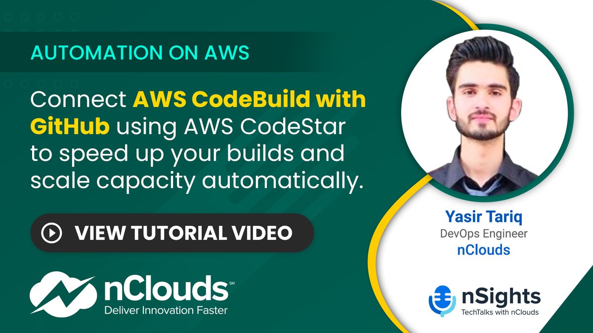 n_Clouds's tweet image. Learn how to use AWS #CodeStar to connect #GitHub to AWS #CodeBuild to increase the number of webhooks for your build projects in this tutorial. Watch here: hubs.la/Q01yVCXd0