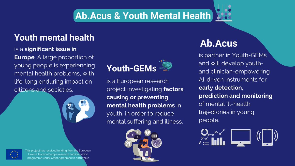 AbAcus_tweets's tweet image. 📚Learn more about the 🧠@YouthGems project and our other #EuropeanProjects at ab-acus.eu/index.php/euro…!
🇪🇺@HorizonEU #MentalHealth #youth #AI #research  #technology #innovation