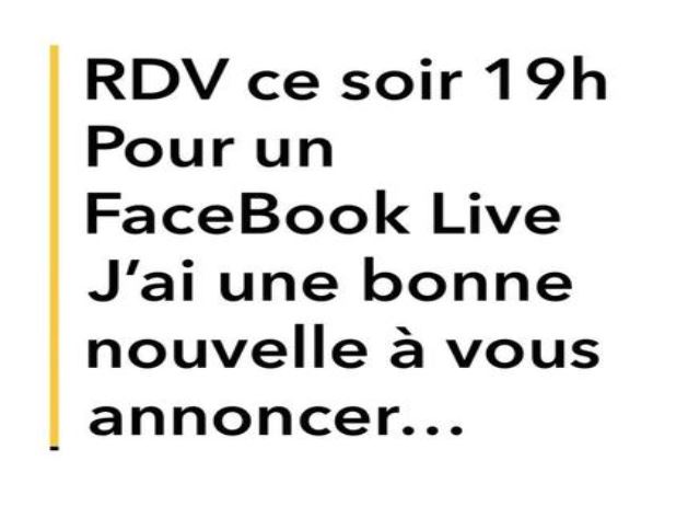 FCThierryAmiel's tweet photo. Thierry Amiel nous donne RDV ce soir à 19h00 sur sa Page Facebook !!!
@ThierryAmielOff #Live #BonneNouvelle #RDV #19H00 #FacebookLive #Thyfan #Thyfans #annonce #annonces #annonceimportante #LiveFacebook #2023/01/25 #important https://t.co/PqZDzTyXKN