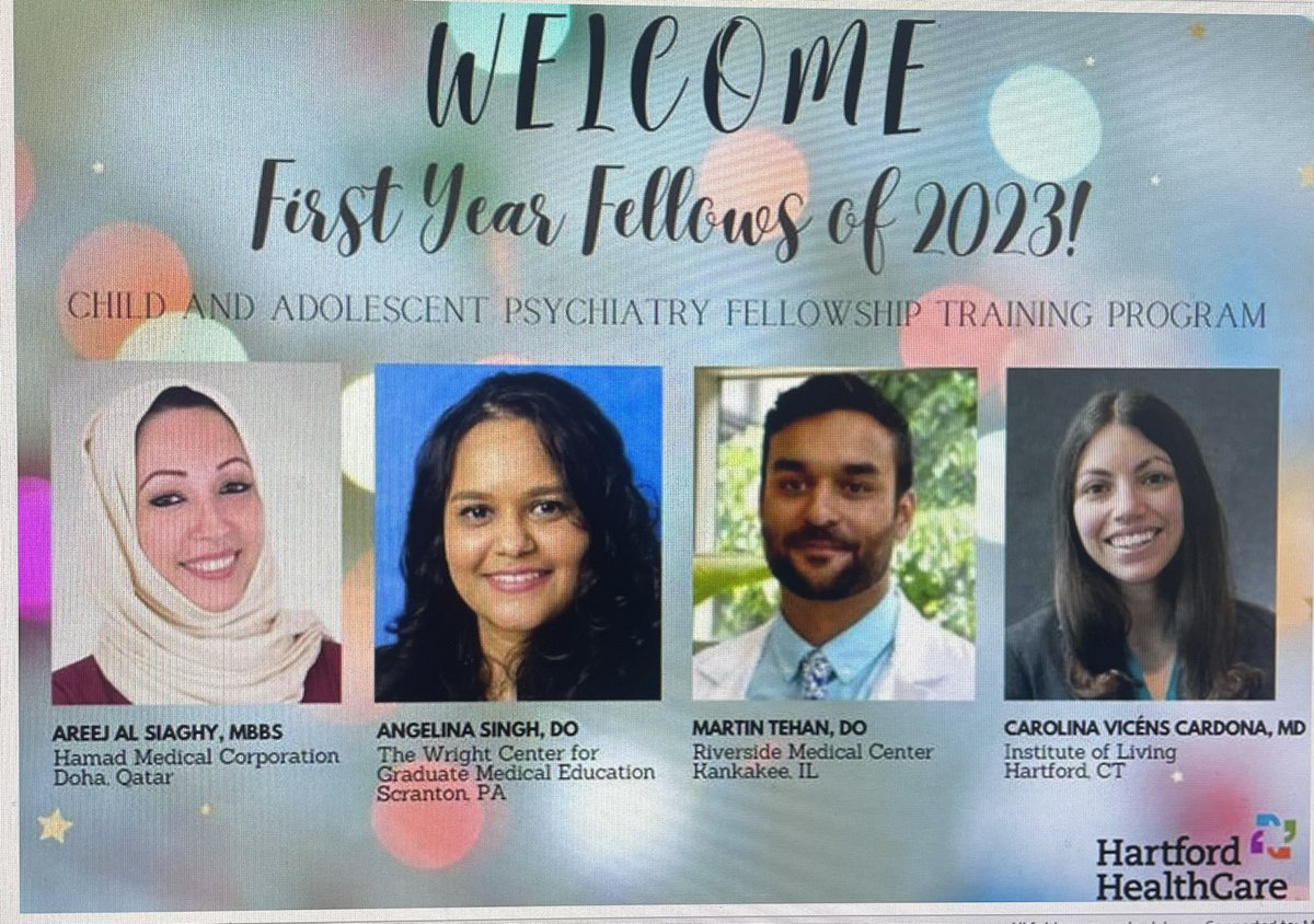 Welcome to our incoming first year child and adolescent psychiatry fellows on matching at the IOL! We are so excited to have you!