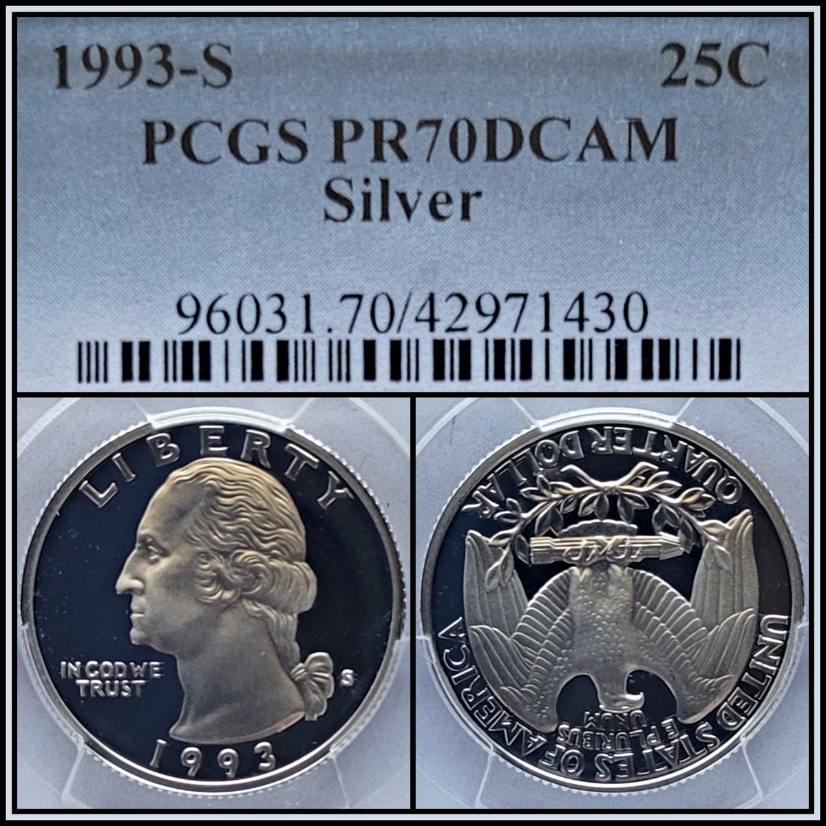 Apex_Collecting's tweet image. Perfection 💯 #perfectgrade #silver #silvercoin #quarter #pr70 #pr70dcam #deepcameo