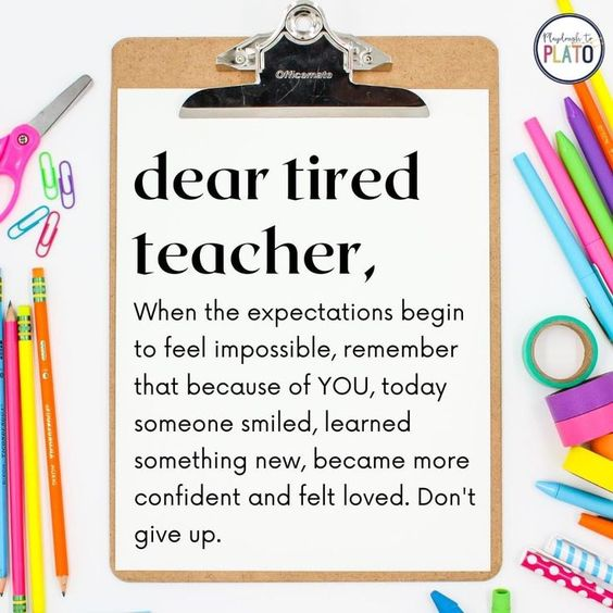 rebeccadunnell's tweet photo. To all my #TeacherTwitter friends. We got this! https://t.co/YYe11IXeep