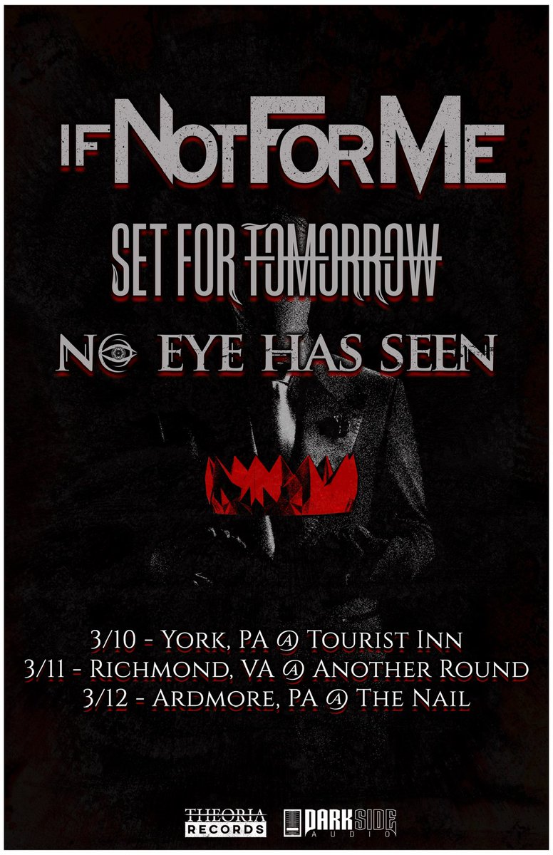 We are back AND we have our first run of shows for 2023 with @IfNotForMeBand and @setfortomorrow to end off the winter season! We hope to see you there!