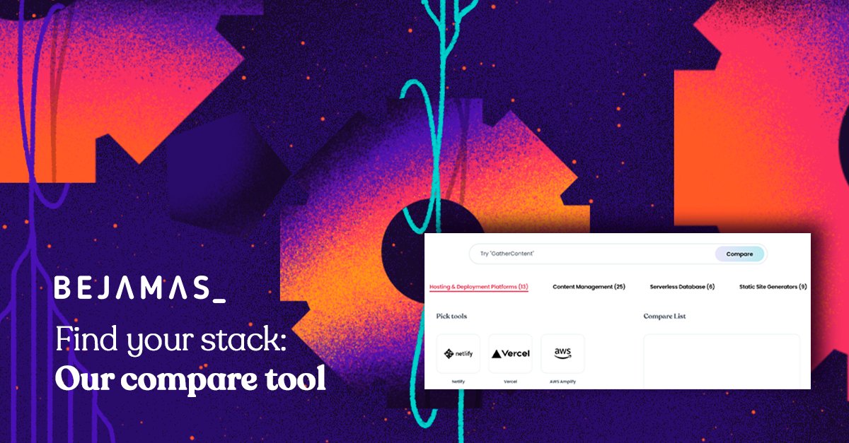 bejamas_io's tweet image. #JamstackTools | Don’t know which one you should use? 🤔

Go ahead and a try our compare tool for:

✅ Hosting &amp;amp; Deployment Platforms
✅ Content Management
✅ Serverless Database
✅ Static Site Generators

Click here 🚀 👇

bejamas.io/compare/

#Bejamas #JamstackTools