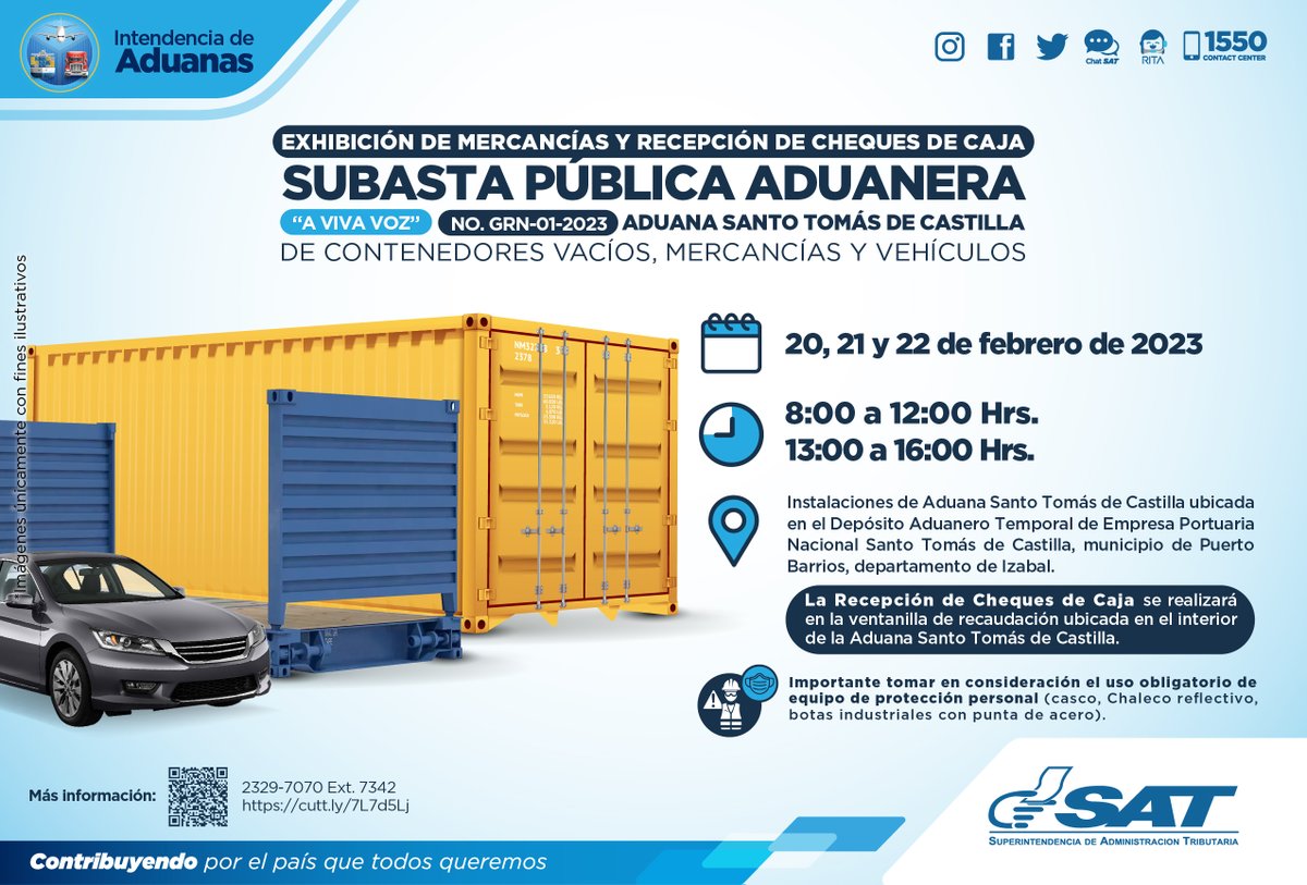 SAT Guatemala on Twitter "Te invitamos a la primera Subasta Pública